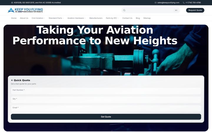 Screenshot van keepyouflying.com