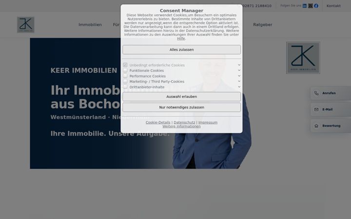 Screenshot of keer-immobilien.de