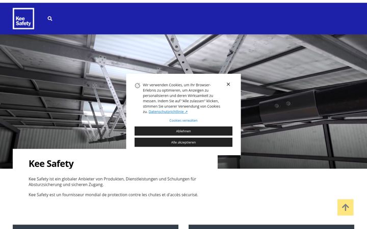 Screenshot of keesafety.ch