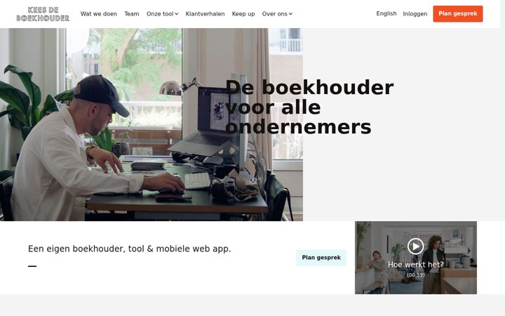 Screenshot of keesdeboekhouder.be