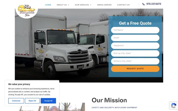 Screenshot of keetransinc.com
