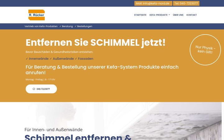 Screenshot of kefa-nord.de