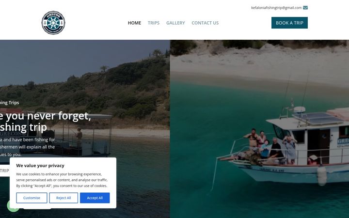Screenshot of kefaloniafishingtrips.gr