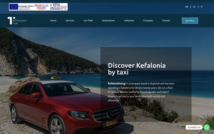 Screenshot of kefaloniataxi.gr