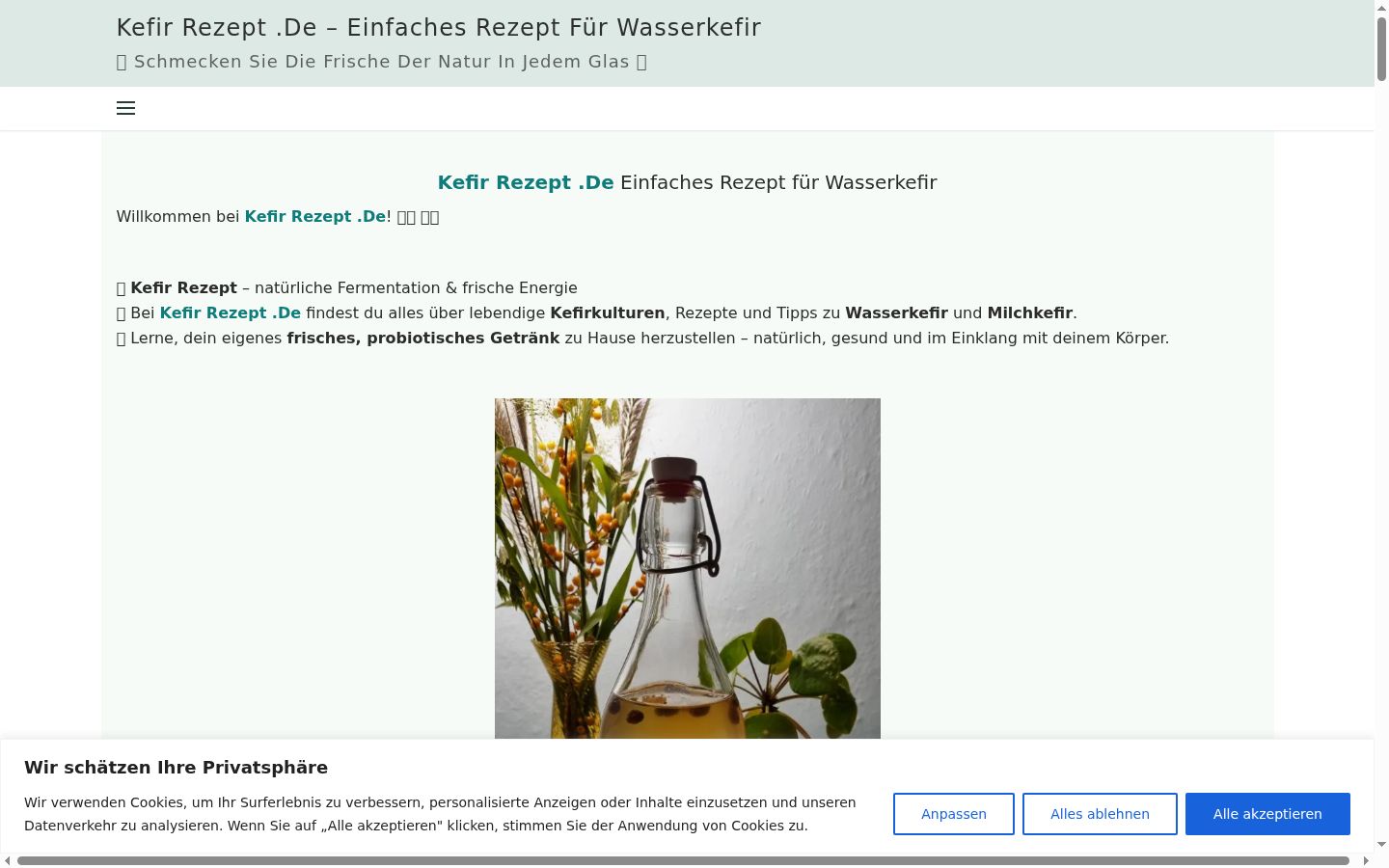 Skjermbilde av samtykkebanneret slik det vises før noen interaksjon