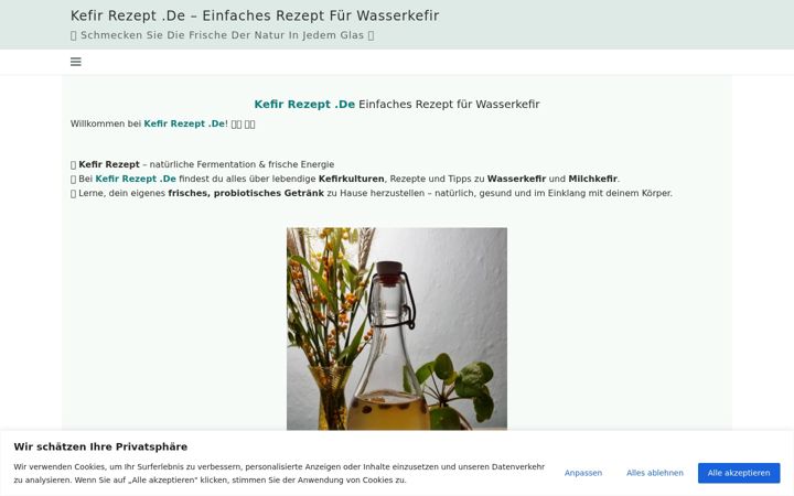Screenshot of kefirrezept.de