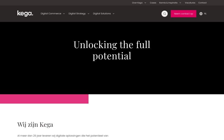 Screenshot of kega.nl