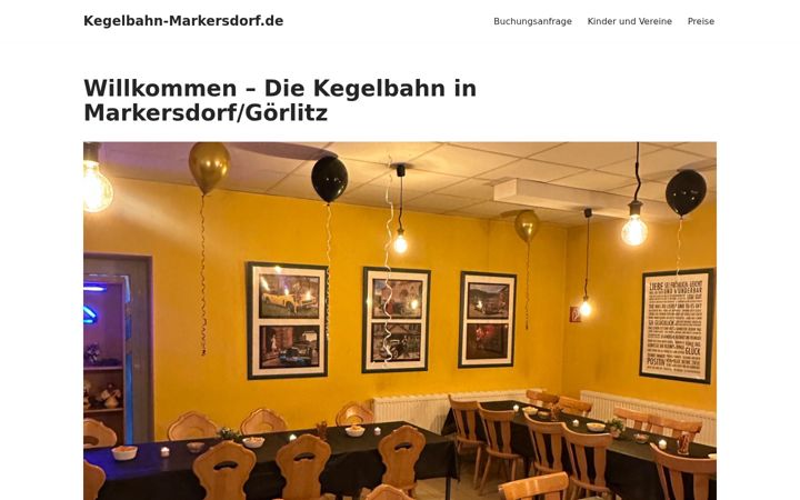 Screenshot of kegelbahn-markersdorf.de