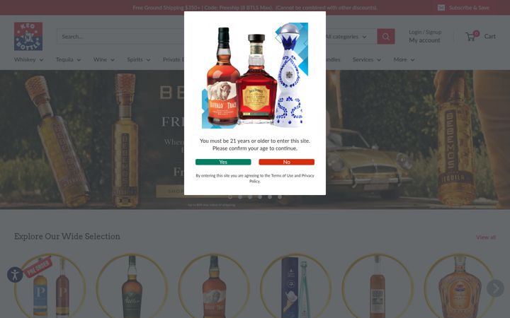 Screenshot of kegnbottle.com