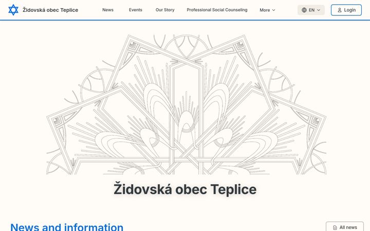 Screenshot of kehila-teplice.cz