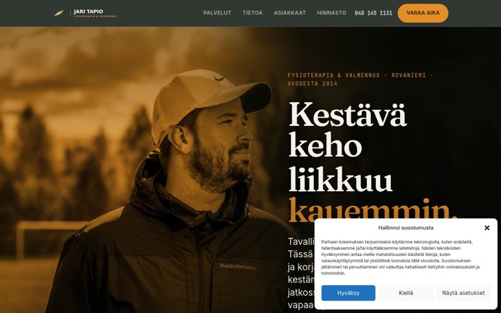 Posnetek zaslona kehonhuoltamo.fi