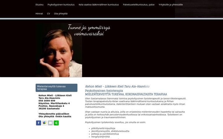 Screenshot of kehonmieli.net