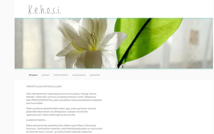 Posnetek zaslona kehosi.fi