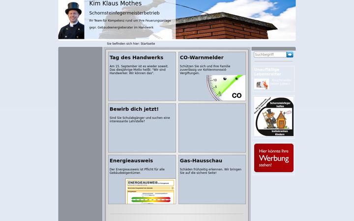 Screenshot of kehrbezirk-schlangen.de