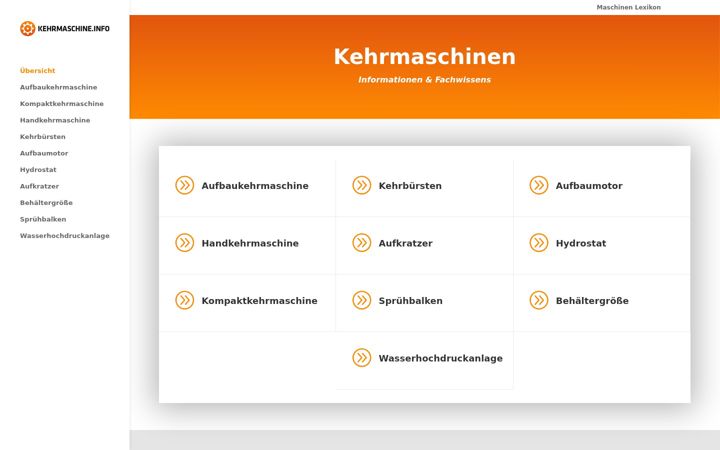Screenshot of kehrmaschine.info