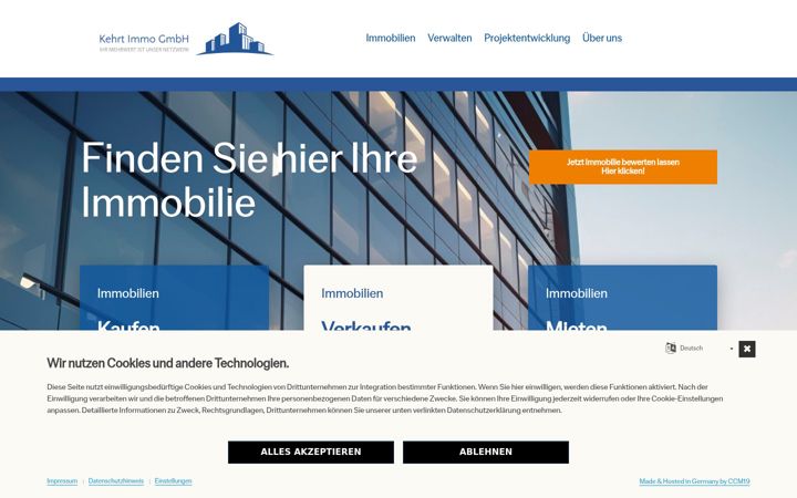 Screenshot of kehrt-immo.de
