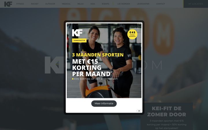 Screenshot of kei-fit.nl