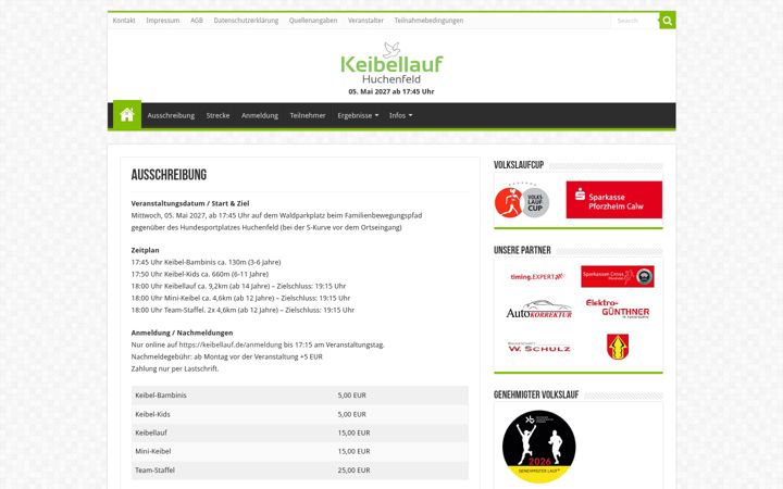 Screenshot of keibellauf.de