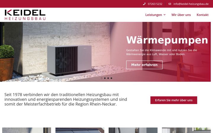 Screenshot of keidel-heizungsbau.de
