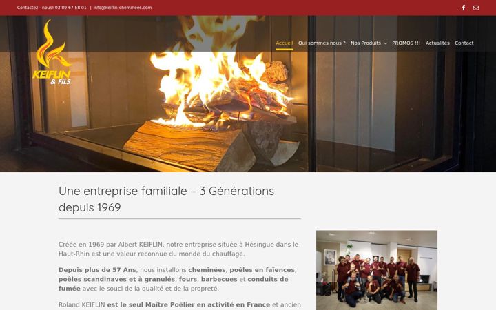 Screenshot of keiflin-cheminees.com