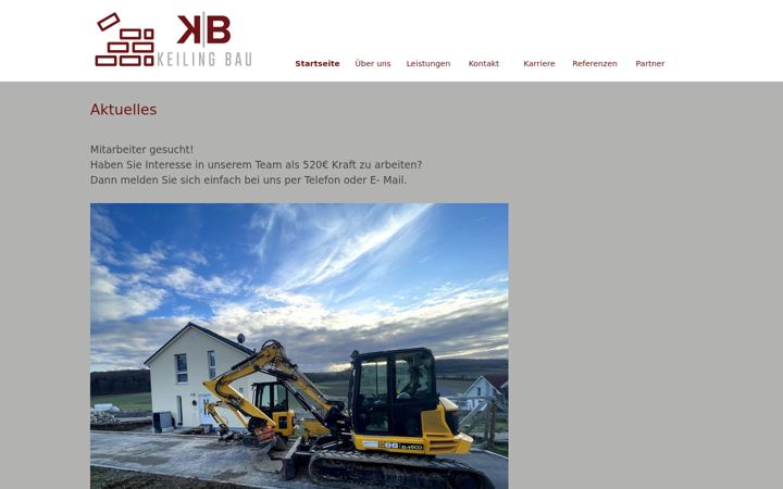 Posnetek zaslona keiling-bau.de