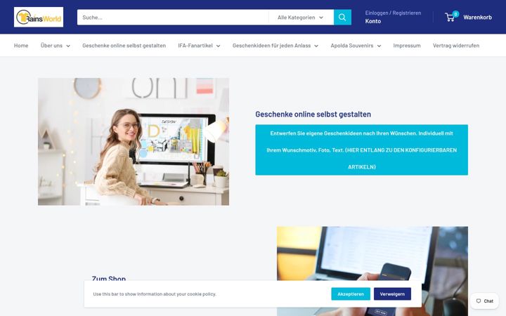 Screenshot of kein-0815-geschenk.com