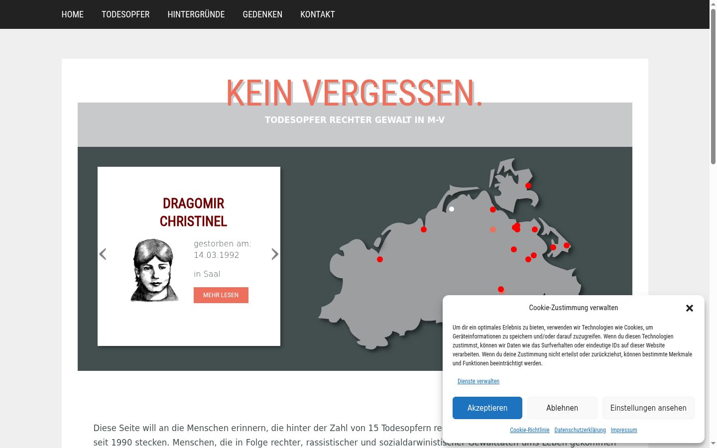 Screenshot van de toestemmingsbanner zoals getoond vóór enige interactie