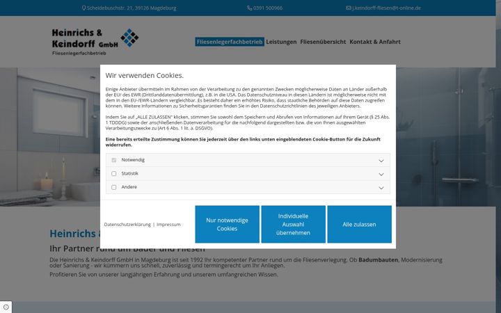 Screenshot of keindorff-fliesen.de