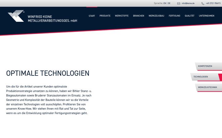 Screenshot of keine.de