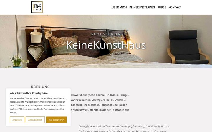 Screenshot of keinekunsthaus.de