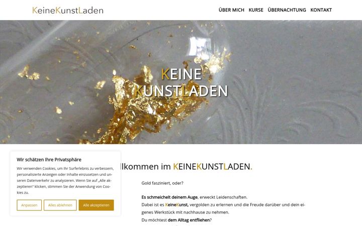 Screenshot of keinekunstladen.de