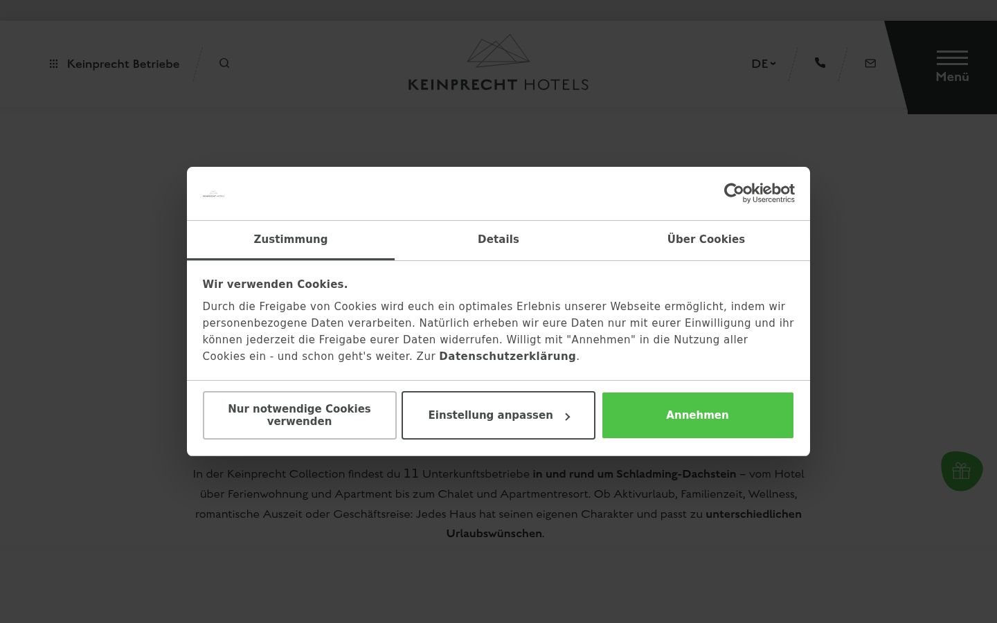 Captură de ecran a bannerului de consimțământ afișat înainte de orice interacțiune