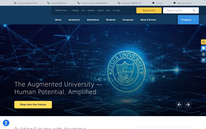 Screenshot of keiseruniversity.edu