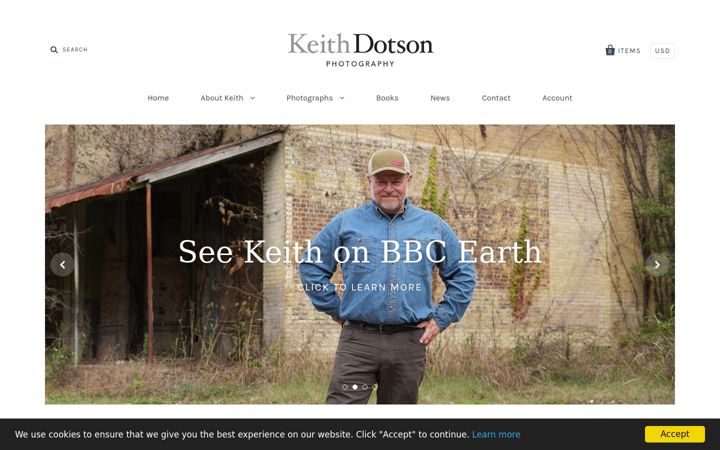 Screenshot of keithdotson.com