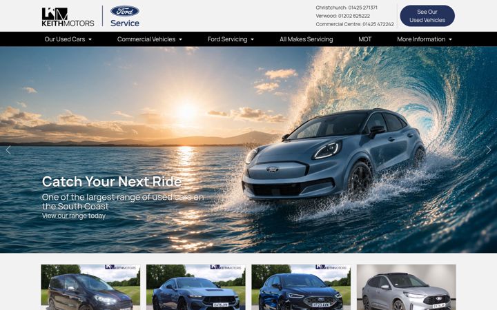 Screenshot of keithmotorsselect.com