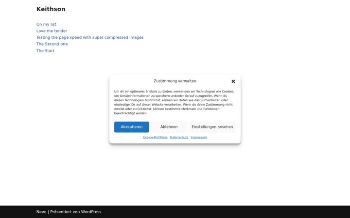 Screenshot of keithson.de