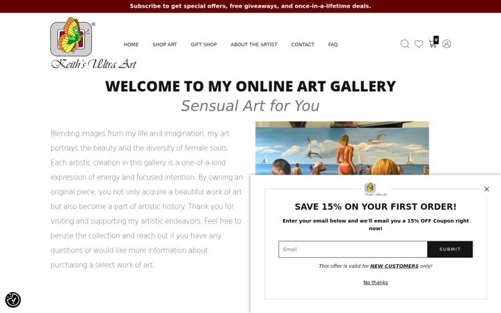 Screenshot of keithsultraart.com