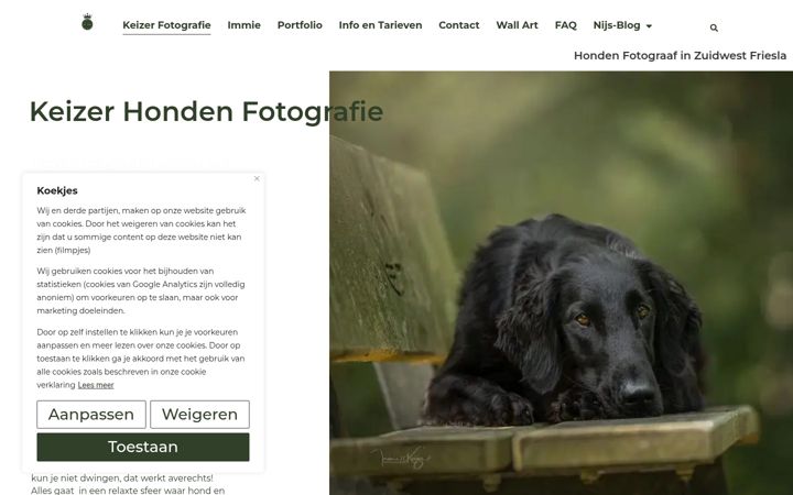 Screenshot of keizerfotografie.nl