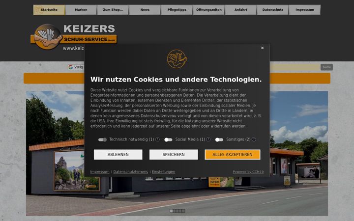 Screenshot of keizers-schuhe.de