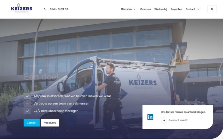 Screenshot di keizersbv.nl