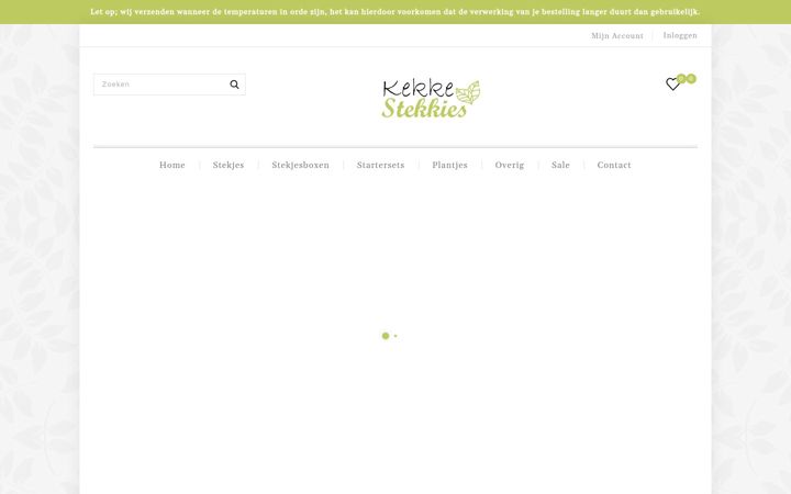 Screenshot of kekkestekkies.nl