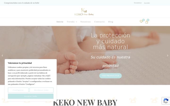 Screenshot of kekonewbaby.com
