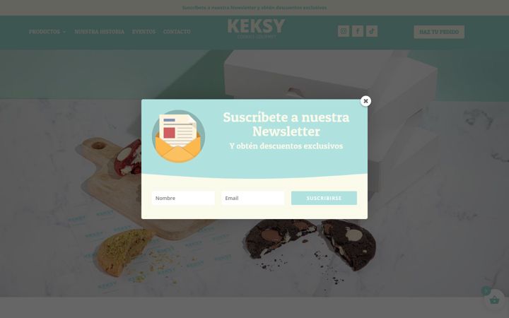Screenshot of keksycookies.com