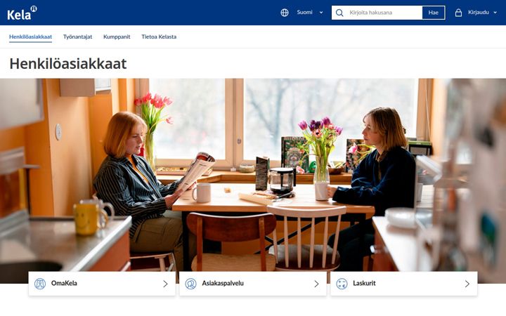 Ekraanipilt saidist kela.fi