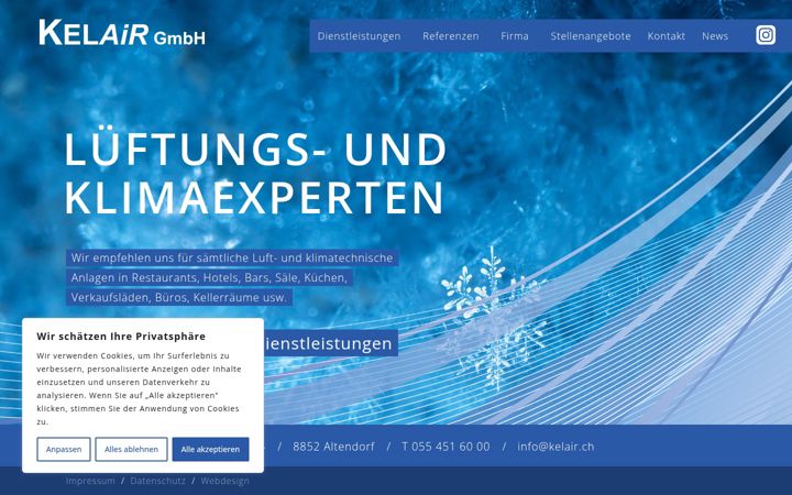 Screenshot of kelair.ch