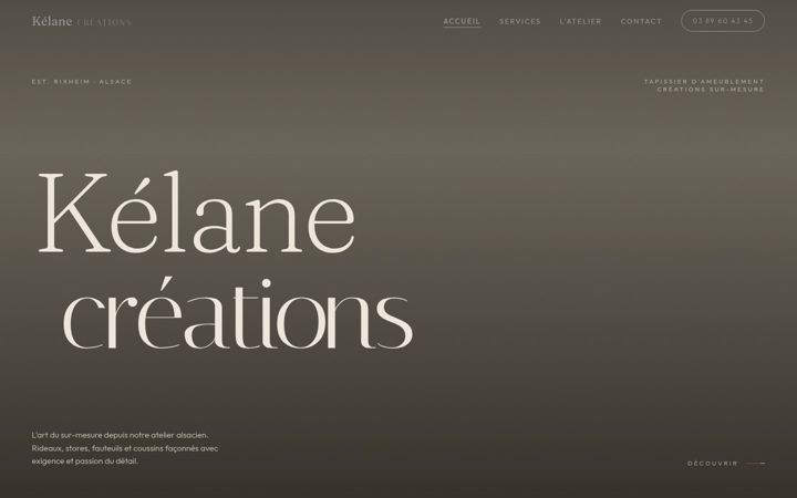 Screenshot of kelanecreations.com
