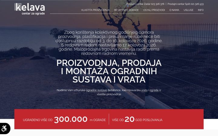 Screenshot of kelava.com.hr