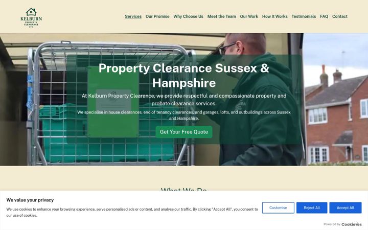 Screenshot of kelburnpropertyclearance.co.uk
