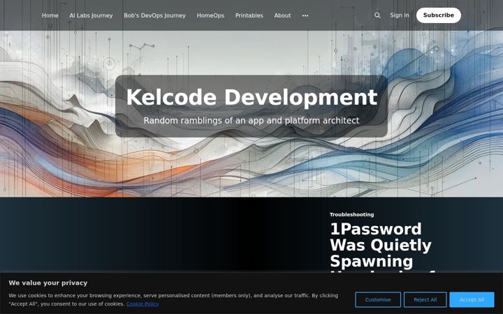 Screenshot of kelcode.co.uk