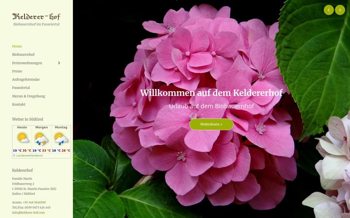 Screenshot of kelderer-hof.com